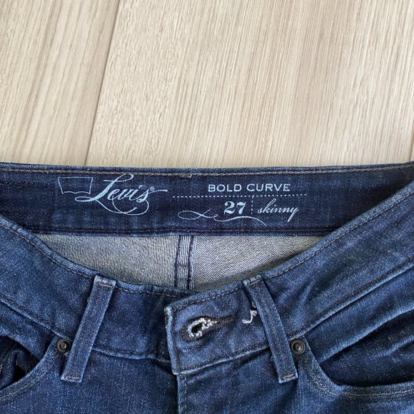 Levi's Dark Blue Skinny Jeans Bold Curve Size 27 - Picture 3 of 3